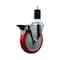 Service Caster 5'' Red Poly Swivel 1-1/2'' Expanding Stem Caster with Brake SCC-EX20S514-PPUB-RED-PLB-112 - alternate 1
